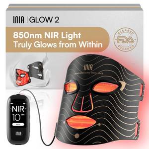 lot 14054 image: INIA Red Light Therapy Mask for Face, 850nm NIR, RedBlue LED Light 4 Modes