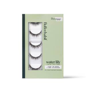 lot 14087 image: FlutterHabit STICKtionary Water Lilly Self Adhesive Eyelashes Kit, Pre Glued Underlash Strips for Beginners, No Glue Lash Extensions, Lightweight Clusters for Natural Look (5 Pairs)