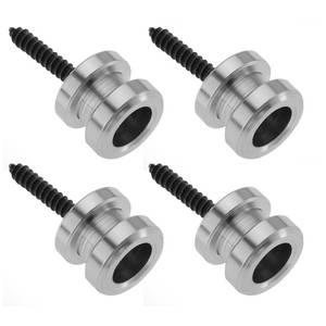 lot 14090 image: Create idea 2 Pairs of Guitar Strap Locks and Buttons Quick Release Security Straplocks with Mounting Screws Compatible with Schaller Compatible with Grover 11.9x9.9mm Silver