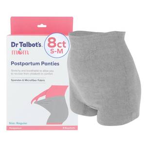 lot 14099 image: Dr. Talbots Mom Postpartum Underwear - 8 Count - Size Large Disposable Panties for Postpartum Care - Gray