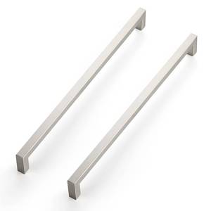 lot 14111 image: Ravinte Brushed Nickel Square Cabinet Handles & Pulls 12-35 Inch 3 Pack
