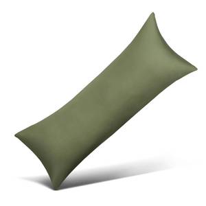 lot 14121 image: 100% Cotton Body Pillow Case Cover with Zipper, Wrinkle-Free, Super Soft Pillowcase, Breathable Long Pillow Protector, 21 x 54, Green