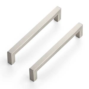 lot 14123 image: Ravinte Brushed Nickel Square Cabinet Handles & Pulls 6-14 Inch 3 Pack