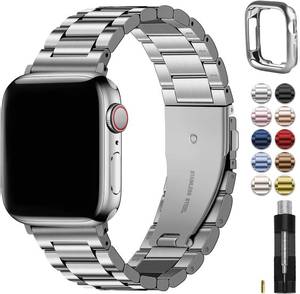 lot 14126 image: Fullmosa Metal Band with Case for Apple Watch 46mm Series 11 10