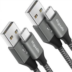 lot 14128 image: etguuds USB to USB C Cable 3.3ft, 2-Pack USB A to Type C Charger Cord Fast Charging for Samsung Galaxy A17 A16 A15 A26 A36 A56, S25 S24 S23 S22 S21 S20 S10 Note 20, for iPhone 17 16 15, Moto, Gray