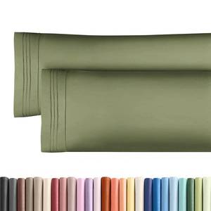 lot 14131 image: Body Pillow Cases Set of 2 - Ultra Soft Pillowcase Covers - Sage Green