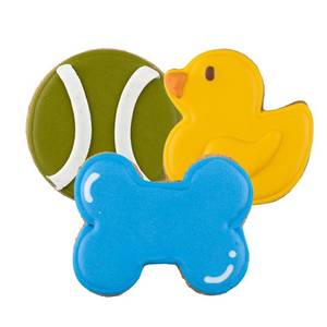 lot 14135 image: CRUMBARK Playtime Biscuits  Hand-Decorated Dog Cookies �� 3 Pack in Gift Box  Extra Large Dog Treats 62g Cookie, Vegan Snacks for Dogs, Gifts for Dogs