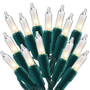 lot 14143 image: Christmas Lights, 150 Count 29 FT Christmas Mini String Lights, Green Wire Fairy Light, 120V UL Certified Connectable Xmas Tree Light for Patio, Holiday, Party, Outdoor Indoor Decoration, Warm White