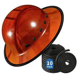lot 14160 image: 10Pack Full Brim Hard Hat Guard, HardHat Accessories for Men, Strengthen Helmet Protection Edge Trim 39.3, Black
