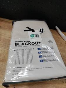 lot 14412 image: Curtain Panel Blackout Multifunctional Hanging Options Machine Washable