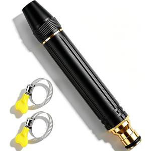 lot 14425 image: 2026 New Pressure Garden Hose Nozzle, Adjustable Jet Power Washer Spray Nozzle for Car Washing, Patio Cleaning & Garden Watering, Heavy Duty Leak-Proof Water Hose Nozzle with 2 Hose Clamps