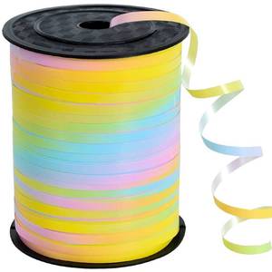 lot 14464 image: BEISHIDA 500 Yards Rainbow Curling Ribbon Pastel Balloon String, Light Color Balloon Ribbon for Crafts Colorful Crimped Curling Ribbon for Gift Wrapping Party Art Florist Flowers Decoration Supplies
