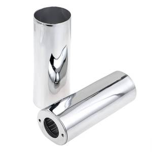 lot 19533 image: YDLMT 2 Extended Fork Slider Cover Cowbells for Harley Touring Road King Electra Street Glide Softail Trike, FLTFLHT 1999-2013, FLST 2000-2017, Chrome