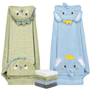 lot 19538 image: 6PCS Toddler Towels Set, 55 x 27in Baby Bath Towels for Newborn Essentials
