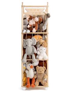 lot 19547 image: Mloong Stuffed Animal Storage, Wood Stuffed Animal Zoo Storage,Space Save Toy Organizer, Extra Large Capacity Plush Toy Cage,Stuffed Animal Holder,Gift for Nursery Playroom Kidroom Bedroom-54 inch