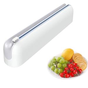 lot 19554 image: Quasziwa Aluminum Foil & Plastic Wrap Dispenser with Cutter - Easy One-Hand Operation, Space-Saving Kitchen Organizer for Worktops & Cabinets, Magnetic Cling Film Dispenser - Fits 12 Rolls, Gray