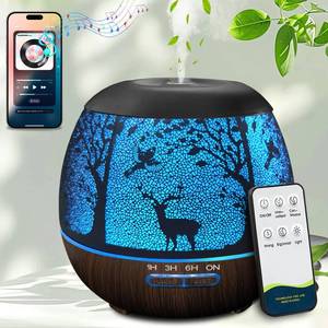lot 19580 image: Essential Oil Diffuser for Bedroom 400ml Bluetooth,Diffusers for Home with RC,Cool Mist Humidifier Large Room,Ultrasonic Scent Diffuser Waterless Auto Off,7 Colors Light & 3 Mist Modes for Desk Deer