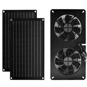 lot 19586 image: DC HOUSE 20W Solar Powered Exhaust Fan for Chicken Coops Greenhouses Sheds Pet Houses and Windows Waterproof and Easy Plug and Play Installation Max Applicable Space 880ft3 (25 m3)