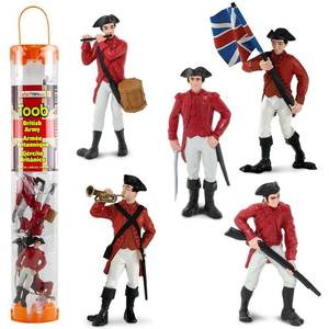 lot 20146 image: Safari Ltd. Revolutionary War British Army Designer TOOB - Set of 6 Detailed Miniature Figures Including General Cornwallis - Educational Toy Figurines for Boys, Girls & Kids Ages 3