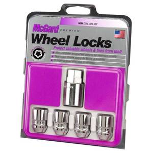 lot 20158 image: McGard 24157 Chrome Wheel Lock Set, Cone Seat, M12x1.5 Thread, 1316 Key Hex