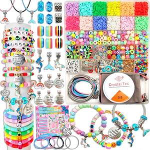lot 20166 image: leitait Girls Toys Bracelet Making Kit -3400pcs Charm Jewelry Making Kit Supplies,UnicornMermaid Crafts Birthday Christmas Gifts for Girls Ages 5 6 7 8 9 10 11 12 Years Old