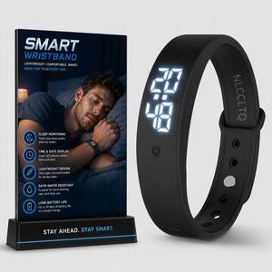 lot 20168 image: NLCCLTQ Bracelets for Men Smart Watch Heavy Sleepers Vibrating Alarm Clock Sleep Apnea Devices Wristband Silent Relojes Despertador Digital Vibration Long Distance Wrist Band Womens with Deaf Teens