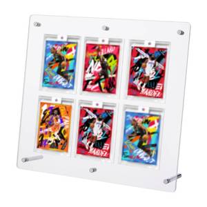 lot 20178 image: DICOSMETIC 6 Slots Trading Cards Display Frame Sport Card Display Frames PVC Plastic Game Card Case 2.56x10.63x9.65 Inch Clear Baseball Cards Organizer Holder for Home Office Desktop