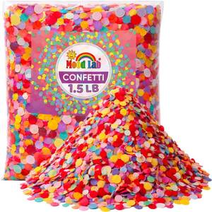 lot 20188 image: Mood Lab Multicolor Confetti - Mexican Colorful Party Confetti - 1.5 LBs680 grams - Round Tissue Confetti