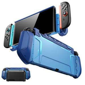 lot 20215 image: Mumba Blade Series Case for Nintendo Switch 2 Dock Friendly Military-Grade Protection Switch 2 Grip Protective Cover Shell, Quick-Release Joy-Con, Accessories for Switch 2 Controllers (Blue)