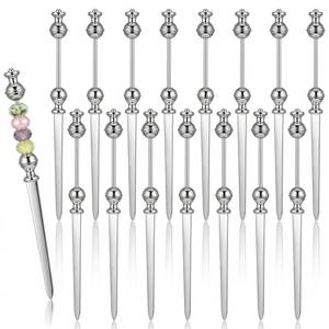 lot 20216 image: 16 Pcs Beadable Letter Opener Blanks - Stainless Steel Envelope Slitter Mail Openers with Beading Holes for DIY Crafting, Office & Home Supplies (Silver)