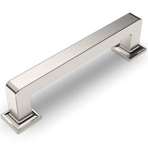 lot 20246 image: Amerdeco 10 Pack Brushed Satin Nickel Cabinet Pulls 3 Inch(76MM) Hole Centers Kitchen Cabinet Handles Cabinet Hardware Kitchen Handles for Cabinets Cupboard Handles Drawer Pulls ZH0019