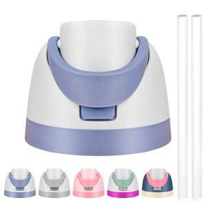 lot 20255 image: Replacement Lid for Owala Freesip, Compatible with Owala Cup 16oz 24oz 32oz 40oz, One Button Water Bottle Top Lid Replacement Accessory and Straws, Leakproof, BPA-Free (A light blue)