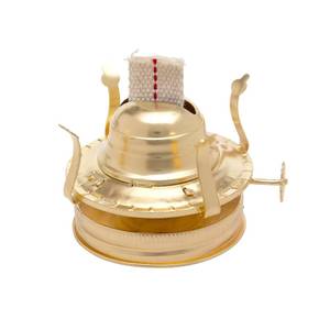 lot 20256 image: Creative Hobbies Brass Plated Oil Burner for Mason Jars - Turn Any Mason Jar into a Vintage Lamp