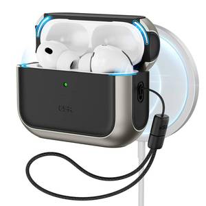 lot 20259 image: ESR for AirPods Pro 3 Case, Compatible with AirPods Pro Case 3rd Generation (2025), Compatible with MagSafe, Full Drop Protection Cover with Lanyard, Titanium