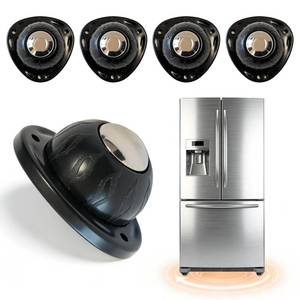 lot 20268 image: Heavy Duty Self Adhesive Furniture Casters 4 Pack Stick-On Swivel Wheels