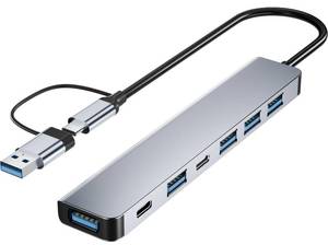 lot 20272 image: ��Upgrade�� USB CUSB Hub, BERLAT Aluminum 7 in 1 USB C & USB Hub with USB 3.0, USB 2.0 Ports for PCLaptopsMacBook ProAiriMaciPad and More Devices