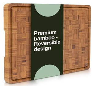 lot 5381 image: CactusCubby Chopping Board with Parquet Pattern Design 16.5x12 in