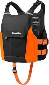 lot 14389 image: Gogokids Medium Swim Vest for Kids & Youth 50-125 lbs, Lightweight Low Profile Swim Vest with Front Pocket, Adjustable Buckles, Reflective Strips, Floaties for Swimming, Kayaking and Boating