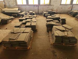 lot 4623 image: Large Lot of Black Slate Roofing Tiles