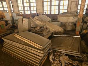 lot 4600 image: Gravely Walk Behind Tractor, Industrial Exhaust  Fans, Skylights, and Insulation