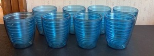 lot 2013 image: (8) Double Wall Insulated Drinking Glasses Set of 8 Shatterproof Plastic