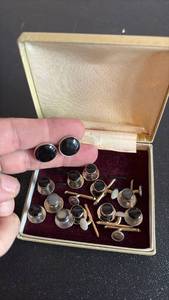lot 2024 image: Vintage Cufflinks and Shirt Studs Assortment