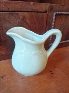 lot 3026 image: Mint Green Ceramic Creamer