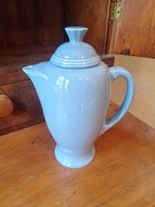 lot 3029 image: FIESTA PERIWINKLE COFFEE SERVER