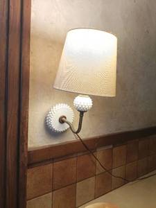 Vintage Milkglass Milk Glass Hobnail Wall Sconce Light Lamp