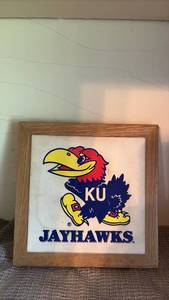 lot 4039 image: Kansas Jayhawks Tile Trivet