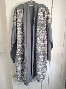 lot 5061 image: Soft Surroundings Cardigan Long Sleeve Open Front Floral Print 3X