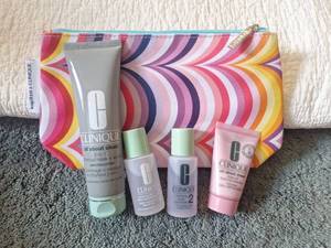 lot 5090 image: Clinique All About Clean Skincare Set with Pouch - 4 Pieces