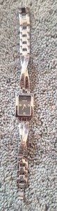 lot 5096 image: DKNY Solid Stainless Steel Rectangular Watch NY8382