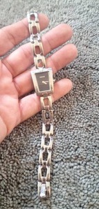 lot 5098 image: DKNY Rectangular Stainless Steel Bracelet Watch